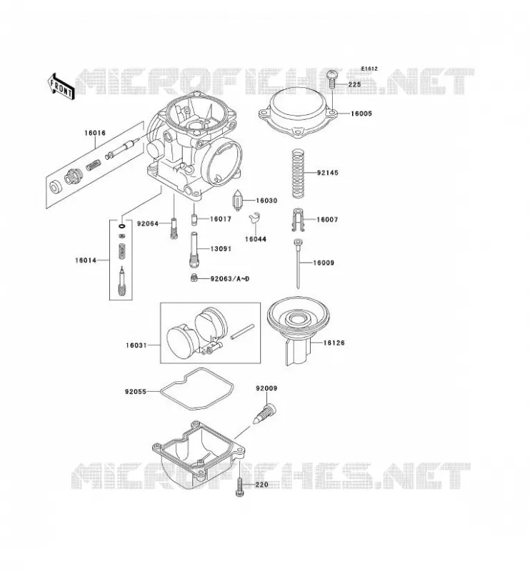 PI&Egrave;CES DE CARBURATEUR Kawasaki MOTOS 500 2000 ER-5  ER500-A4