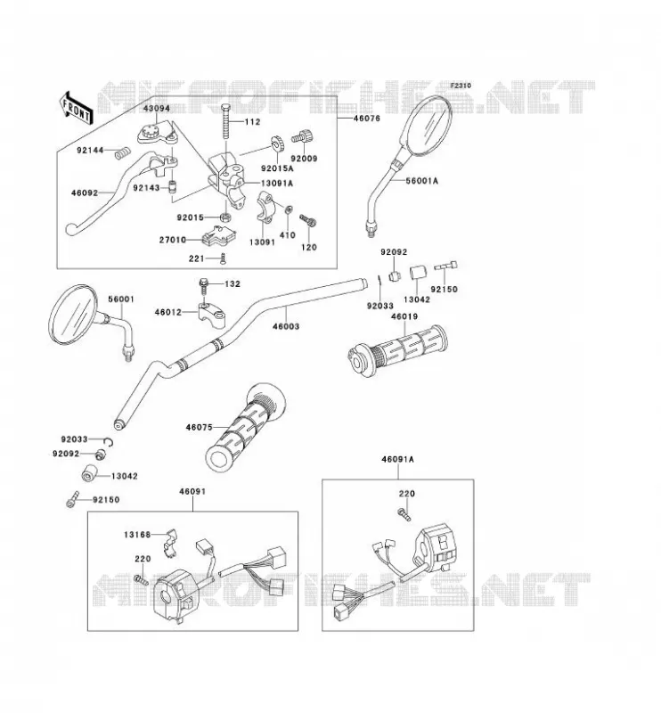 GUIDON Kawasaki MOTOS 500 2000 ER-5  ER500-A4
