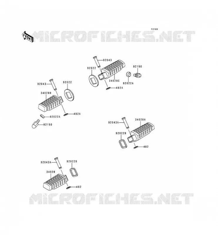 REPOSE PIED Kawasaki MOTOS 500 1998 ER-5  ER500-B2