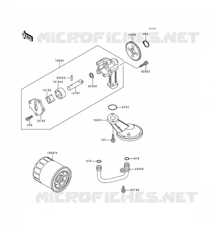 POMPE A HUILE Kawasaki MOTOS 500 2000 ER-5  ER500-B4
