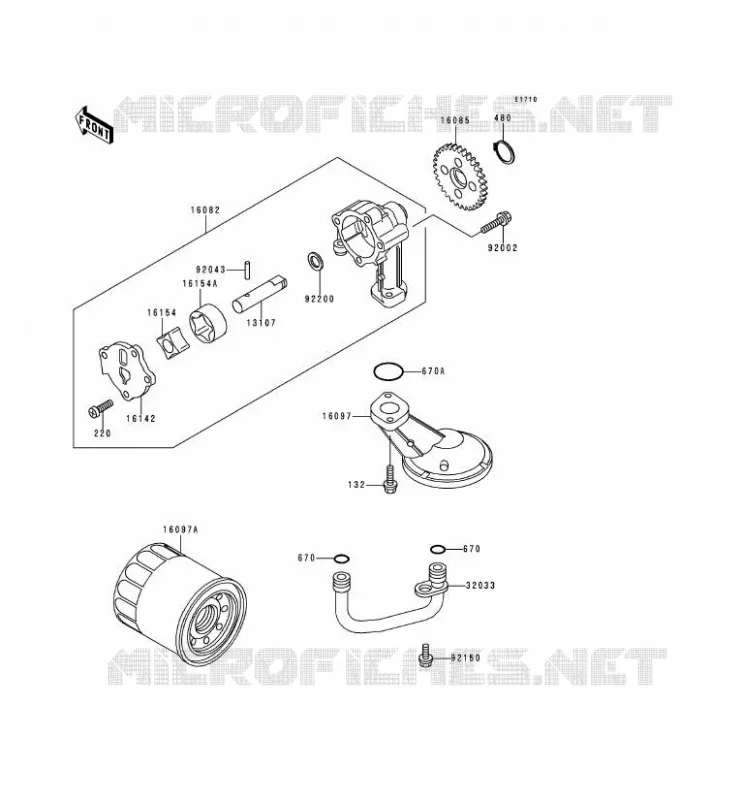 POMPE A HUILE Kawasaki MOTOS 500 2000 ER-5  ER500-B4