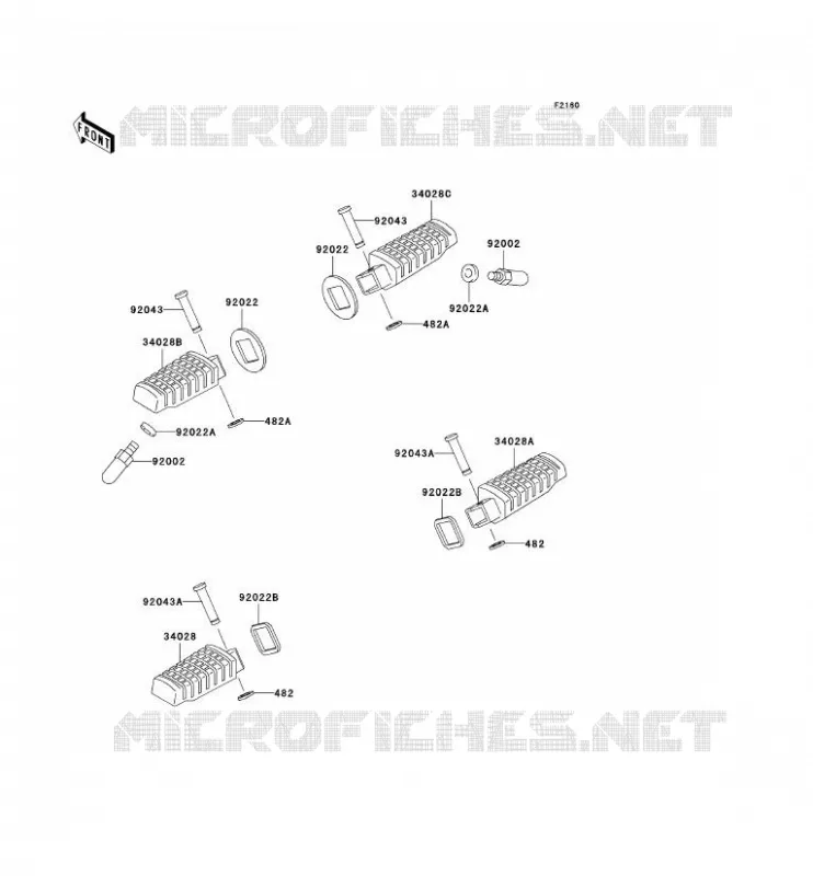 REPOSE PIED Kawasaki MOTOS 500 2001 ER-5  ER500-C1