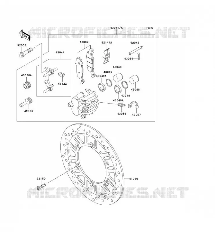 FREIN AVANT Kawasaki MOTOS 500 2001 ER-5  ER500-C1