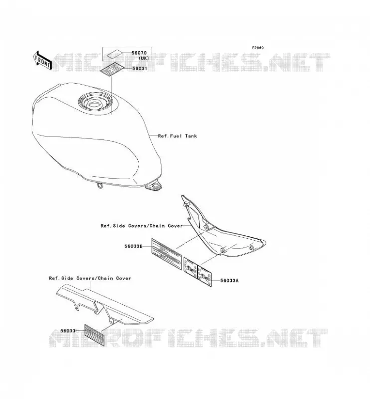LABEL Kawasaki MOTOS 500 2001 ER-5  ER500-C1