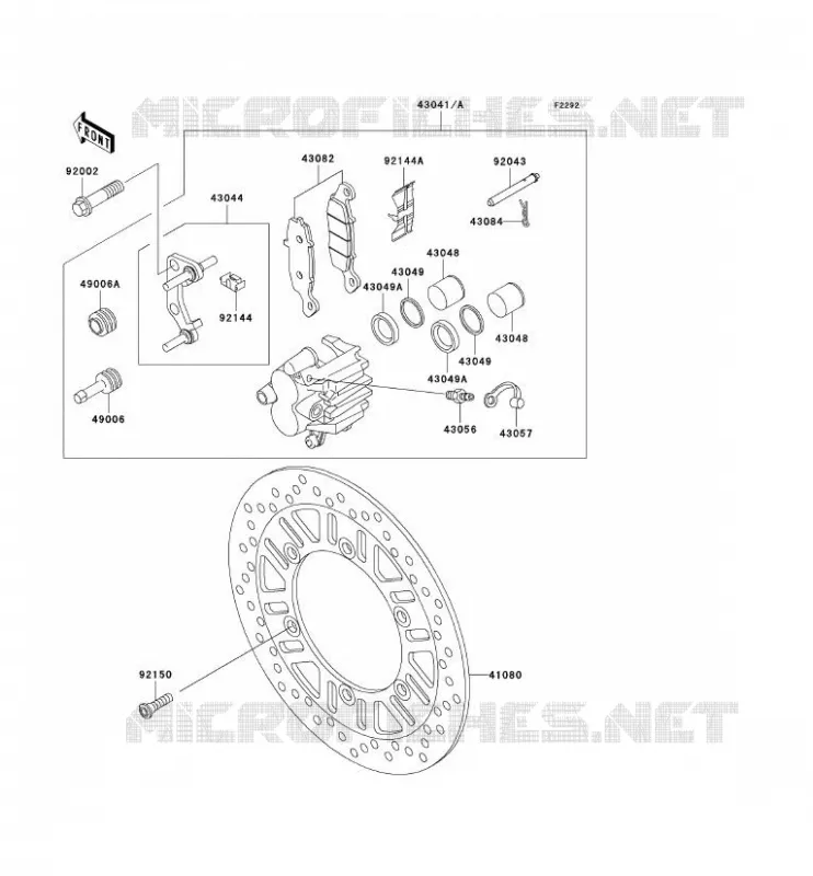 FREIN AVANT Kawasaki MOTOS 500 2001 ER-5  ER500-C1