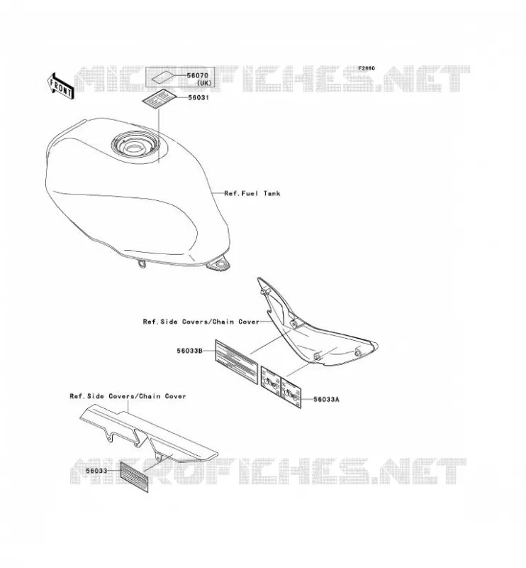 LABEL Kawasaki MOTOS 500 2003 ER-5  ER500-C3