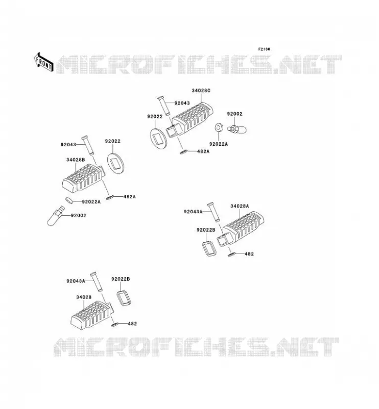 REPOSE PIED Kawasaki MOTOS 500 2003 ER-5  ER500-C3