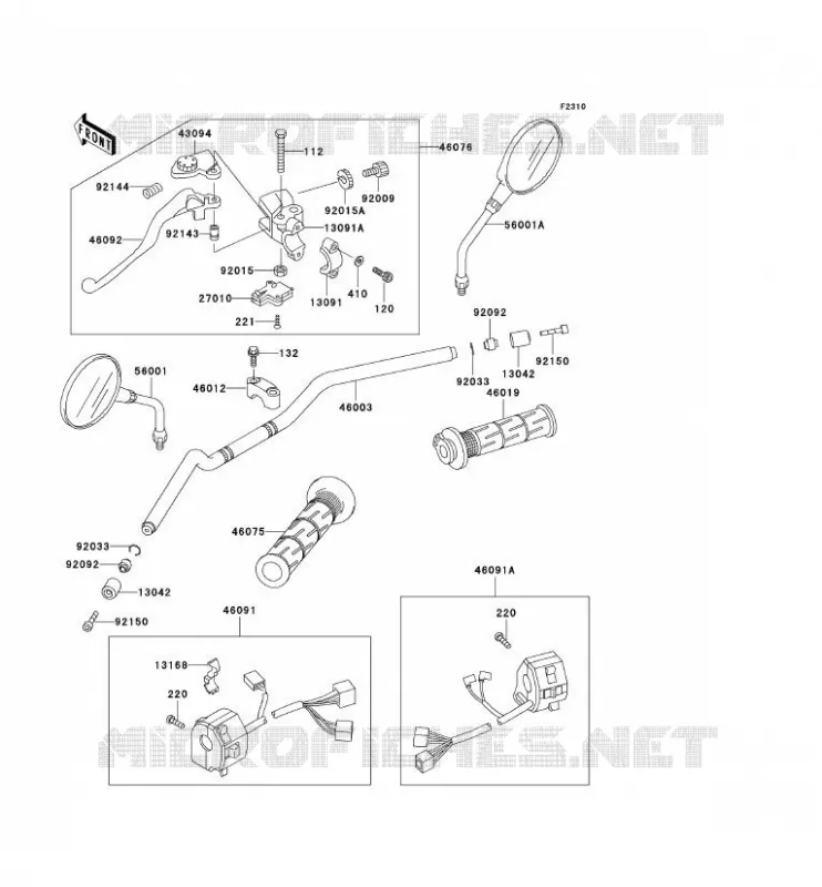 GUIDON Kawasaki MOTOS 500 2001 ER-5  ER500-D1