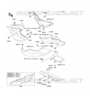 CACHE LAT&Eacute;RAL/GARDE CHAINE pour Kawasaki ER-5 2001