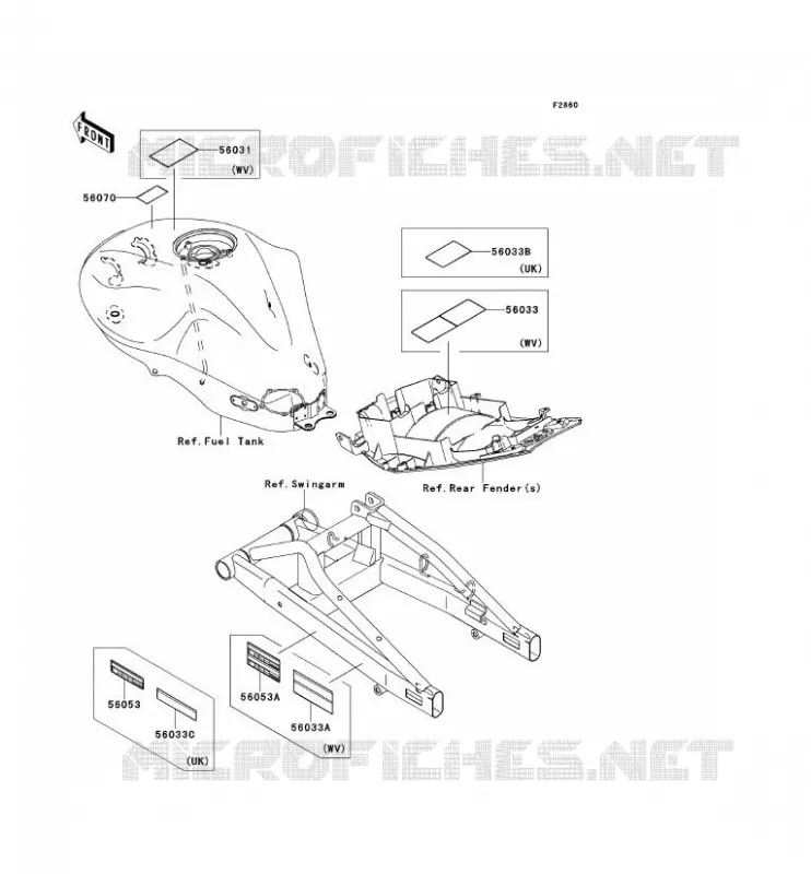 LABEL Kawasaki MOTOS 650 2006 ER-6N  ER650A6S