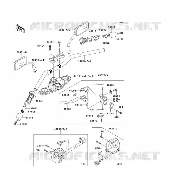GUIDON Kawasaki MOTOS 650 2007 ER-6N  ER650A7F