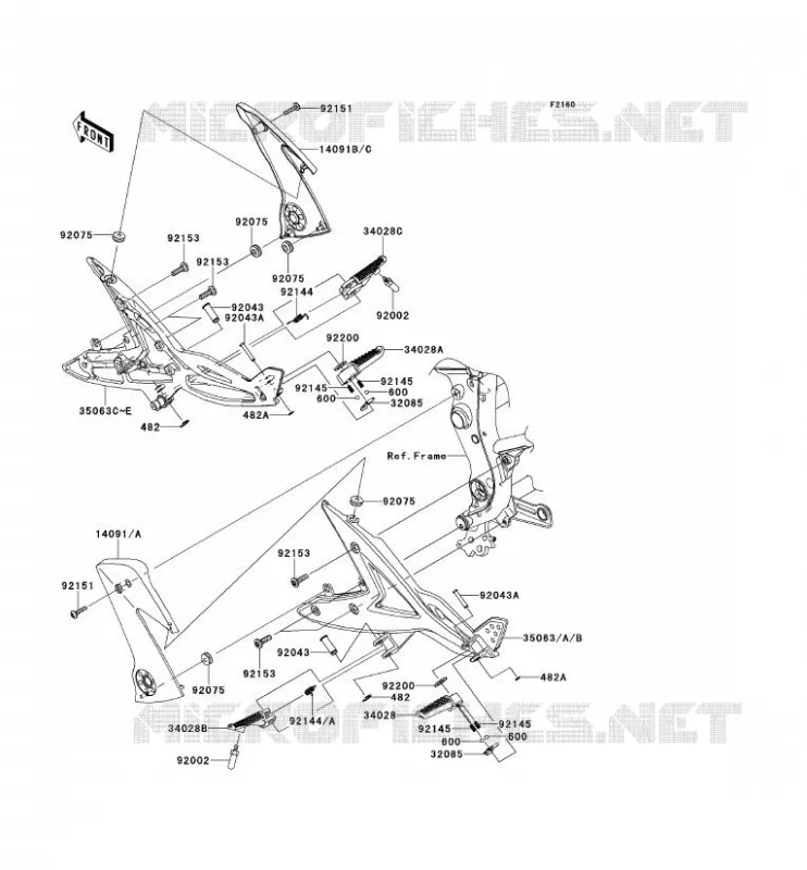 REPOSE PIED Kawasaki MOTOS 650 2006 ER-6N ABS  ER650B6F