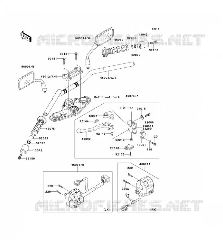 GUIDON Kawasaki MOTOS 650 2008 ER-6N ABS  ER650B8F