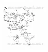 GARDE BOUE ARRI&Egrave;RE pour Kawasaki ER-6N ABS 2008