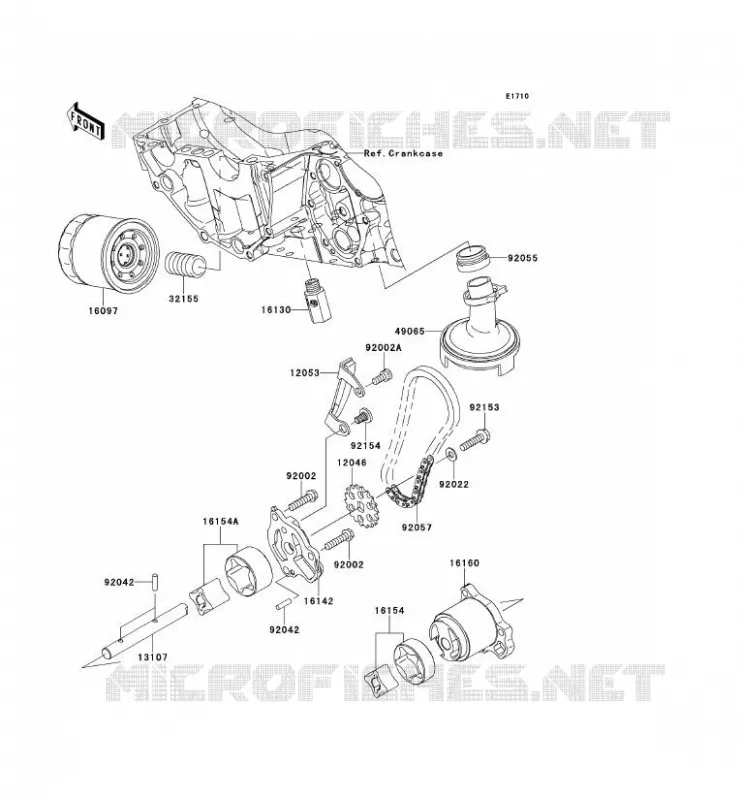 POMPE A HUILE/FILTRE &Agrave; HUILE Kawasaki MOTOS 650 2009 ER-6N  ER650C9F