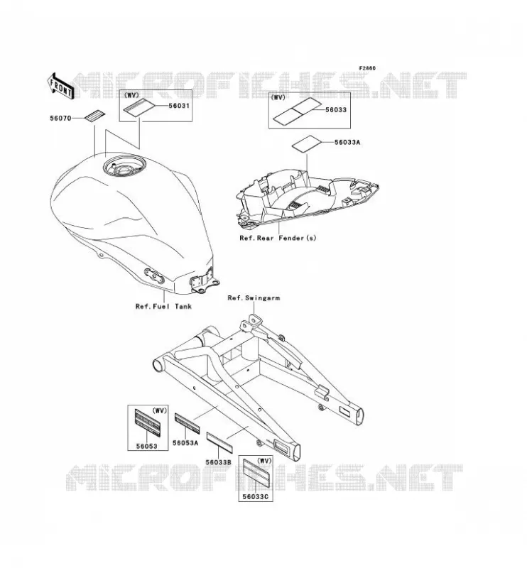 LABEL Kawasaki MOTOS 650 2011 ER-6N  ER650CBF