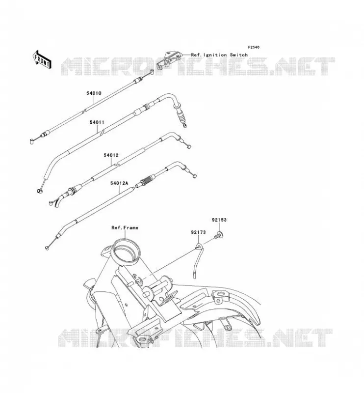 CABLES Kawasaki MOTOS 650 2011 ER-6N ABS  ER650DBF