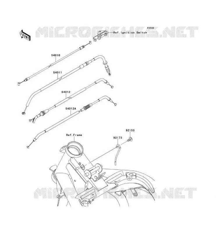 CABLES Kawasaki MOTOS 650 2011 ER-6N ABS  ER650DBF