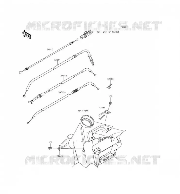 CABLES Kawasaki MOTOS 650 2012 ER-6N  ER650ECF