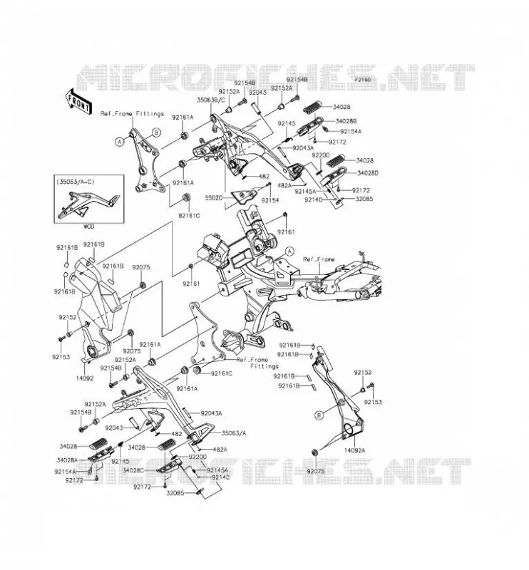 REPOSE PIED Kawasaki MOTOS 650 2014 ER-6N  ER650EEF