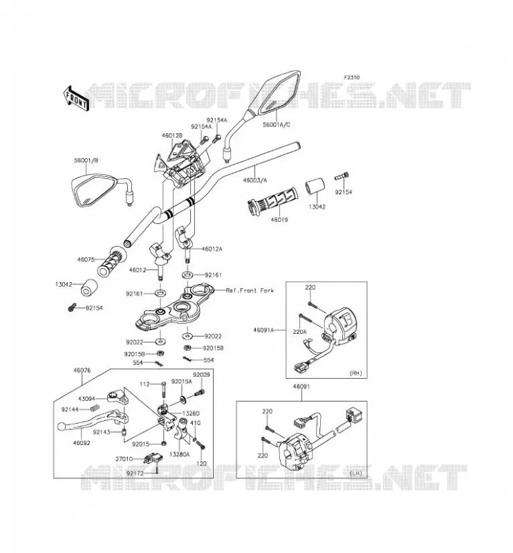 GUIDON Kawasaki MOTOS 650 2015 ER-6N  ER650EFF