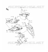 GARDE BOUE ARRI&Egrave;RE pour Kawasaki ER-6N 2016