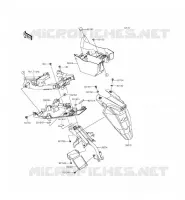 GARDE BOUE ARRI&Egrave;RE pour Kawasaki ER-6N 2016