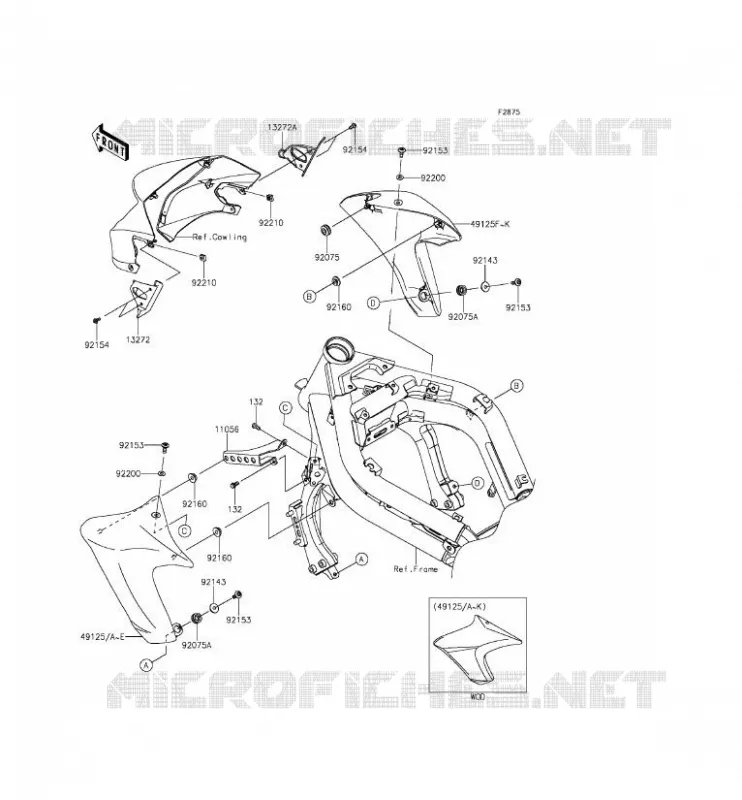 ECOPE Kawasaki MOTOS 650 2012 ER-6N ABS  ER650FCF