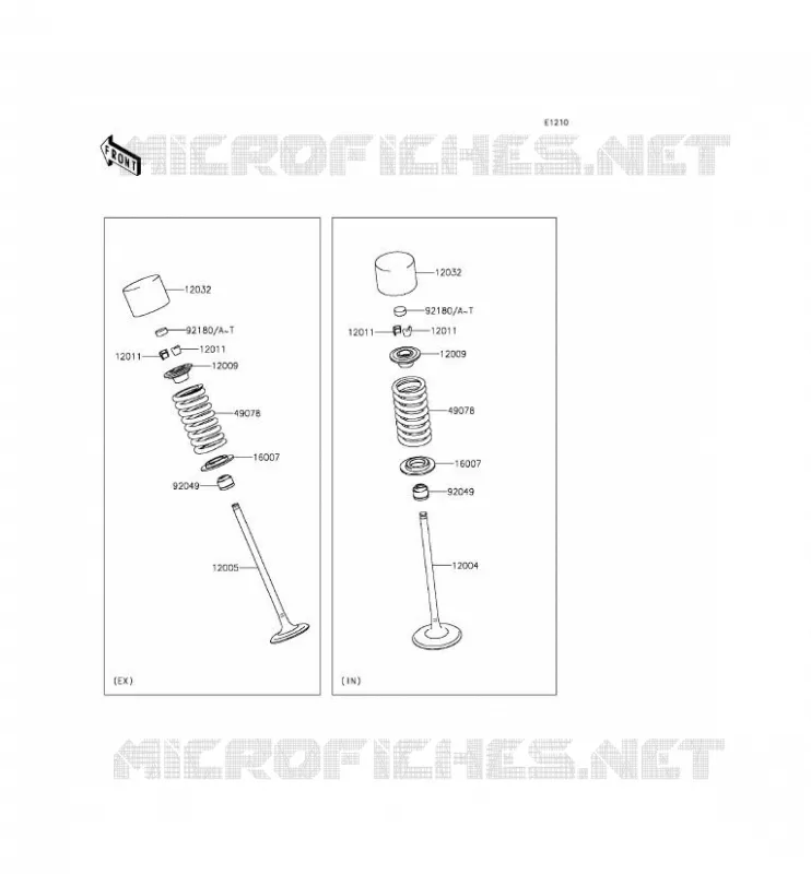 SOUPAPE Kawasaki MOTOS 650 2012 ER-6N ABS  ER650FCF