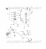 MAITRE CYLINDRE ARRI&Egrave;RE pour Kawasaki ER-6N ABS 2013