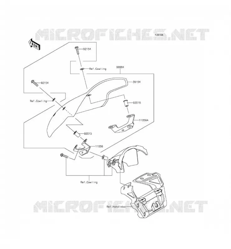 Accessory(Deflector) Kawasaki MOTOS 650 2013 ER-6N ABS  ER650FDS