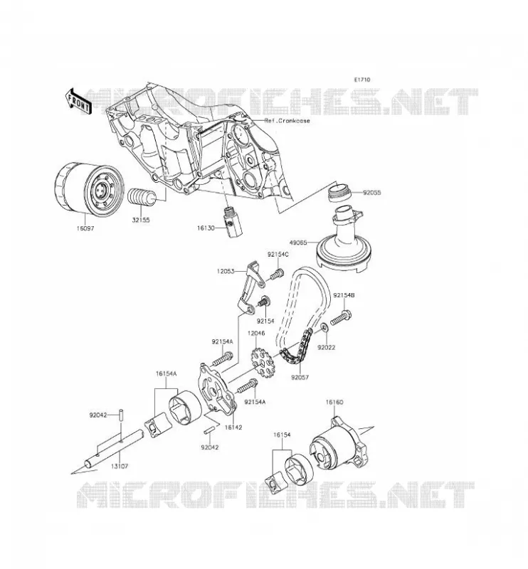 POMPE A HUILE Kawasaki MOTOS 650 2014 ER-6N ABS  ER650FEF