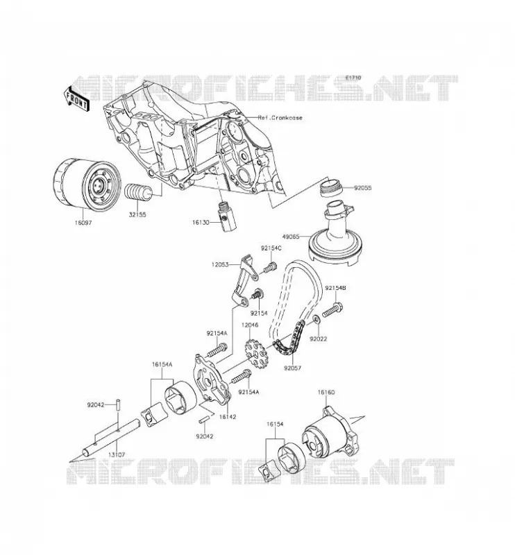 POMPE A HUILE Kawasaki MOTOS 650 2014 ER-6N ABS  ER650FEF