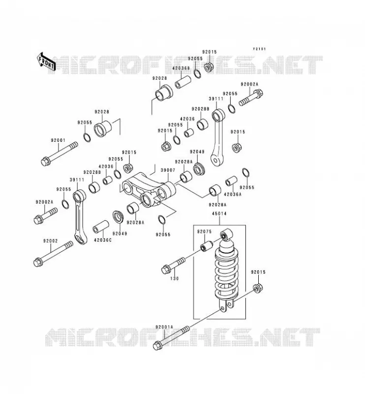 SUSPENSION/AMORTISSEUR Kawasaki MOTOS 250 2000 NINJA 250R  EX250-F14