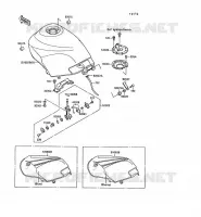RESERVOIR CARBURANT pour Kawasaki GPX250R 1988