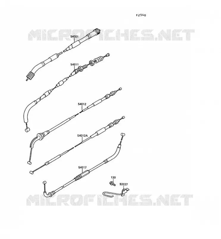 CABLES Kawasaki MOTOS 250 1988 GPX250R  EX250-F2