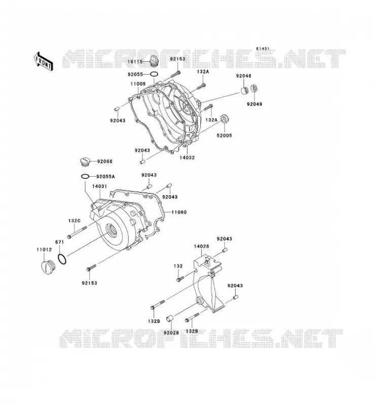 COUVERCLES MOTEUR Kawasaki MOTOS 250 2006 NINJA 250R  EX250F6F