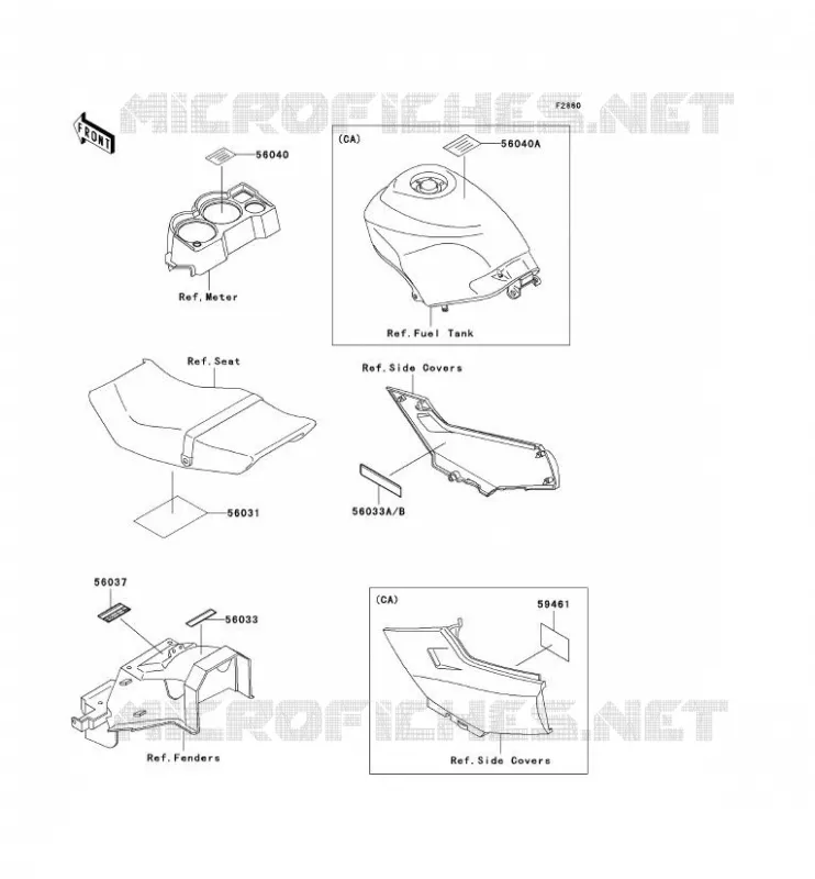 LABEL Kawasaki MOTOS 250 2006 NINJA 250R  EX250F6F