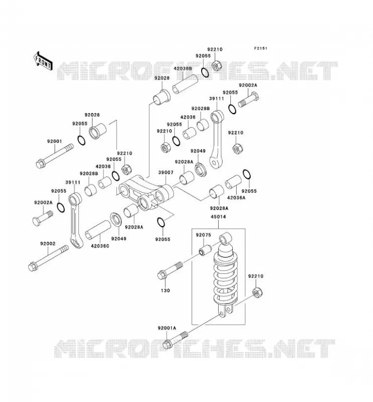 SUSPENSION/AMORTISSEUR Kawasaki MOTOS 250 2007 NINJA 250R  EX250F7F
