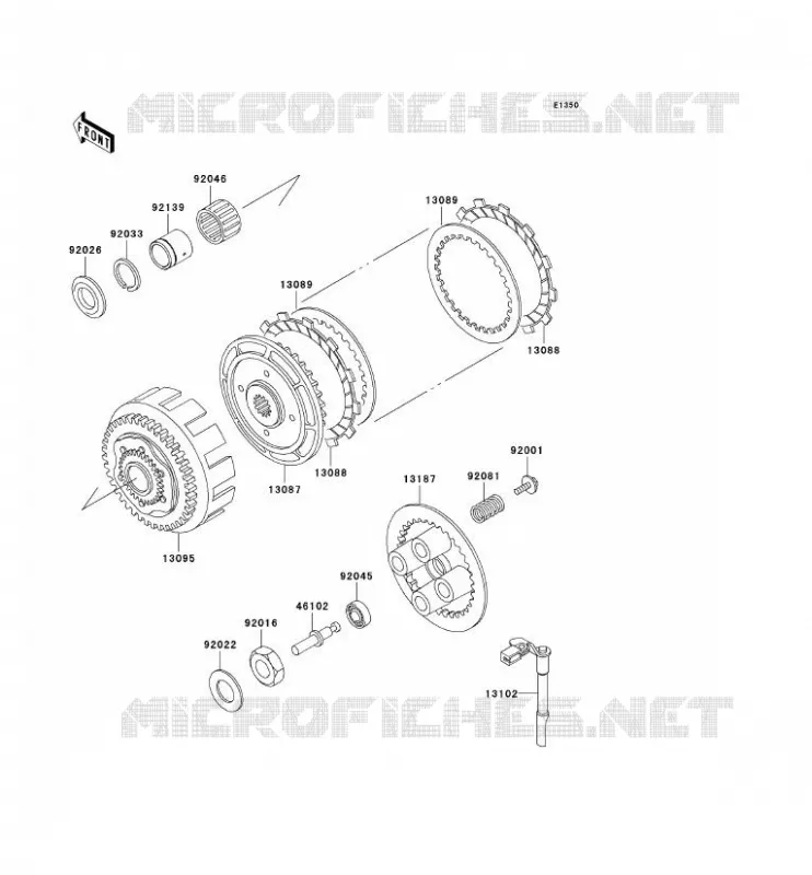 EMBRAYAGE Kawasaki MOTOS 250 2007 NINJA 250R  EX250F7F
