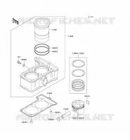 CYLINDRE/PISTON pour Kawasaki ZZR250 2002