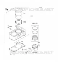 CYLINDRE/PISTON pour Kawasaki ZZR250 2002