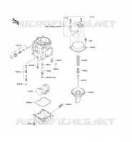 PI&Egrave;CES DE CARBURATEUR pour Kawasaki ZZR250 2004