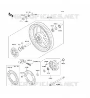 ROUE ARRI&Egrave;RE/CHAINE pour Kawasaki ZZR250 2004