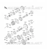 TRANSMISSION pour Kawasaki ZZR250 2004