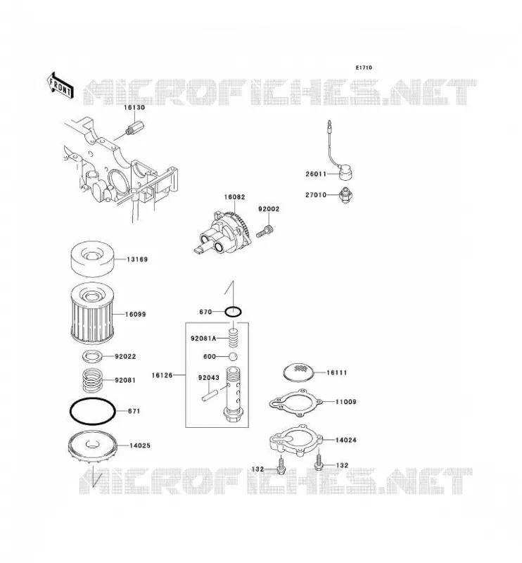 POMPE A HUILE Kawasaki MOTOS 250 1992 ZZR250  EX250-H3