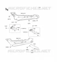 CACHE LAT&Eacute;RAL/GARDE CHAINE pour Kawasaki ZZR250 2006