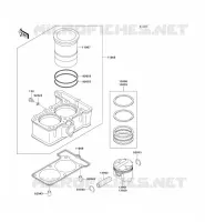 CYLINDRE/PISTON pour Kawasaki ZZR250 2006