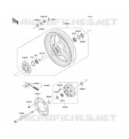 ROUE ARRI&Egrave;RE/CHAINE pour Kawasaki ZZR250 2006
