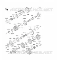 TRANSMISSION pour Kawasaki ZZR250 2006